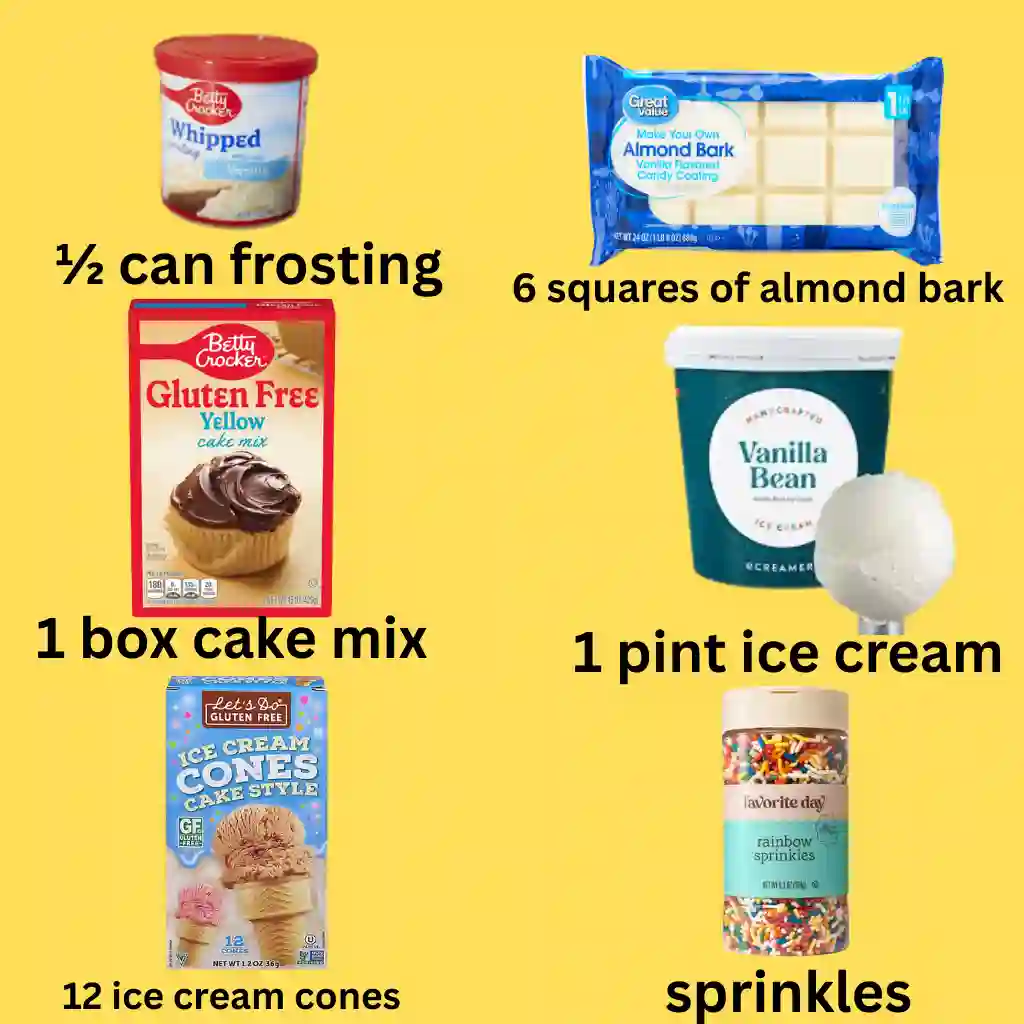 Gluten-free cake pop ingredients on kitchen counter