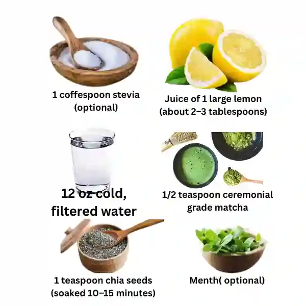 matcha-chia-seed-lemonade-ingredients