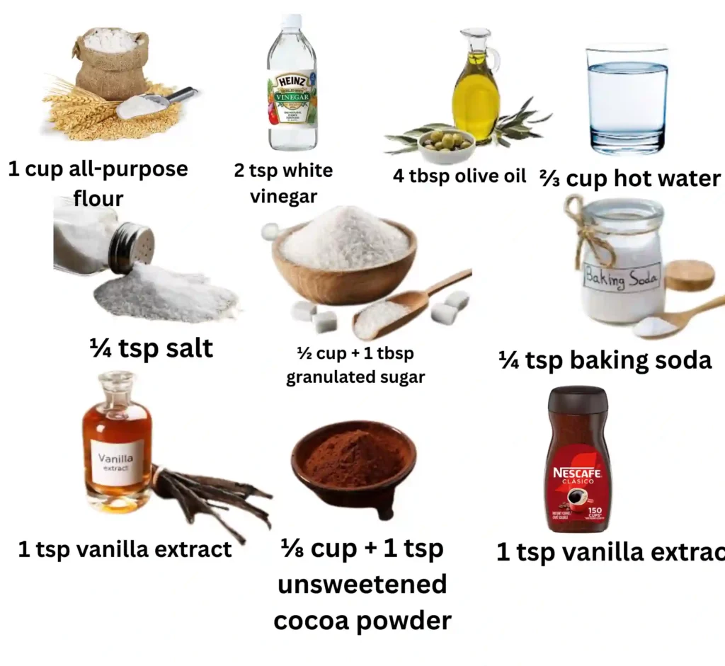 Chocolate cake ingredients for Spiderman cake