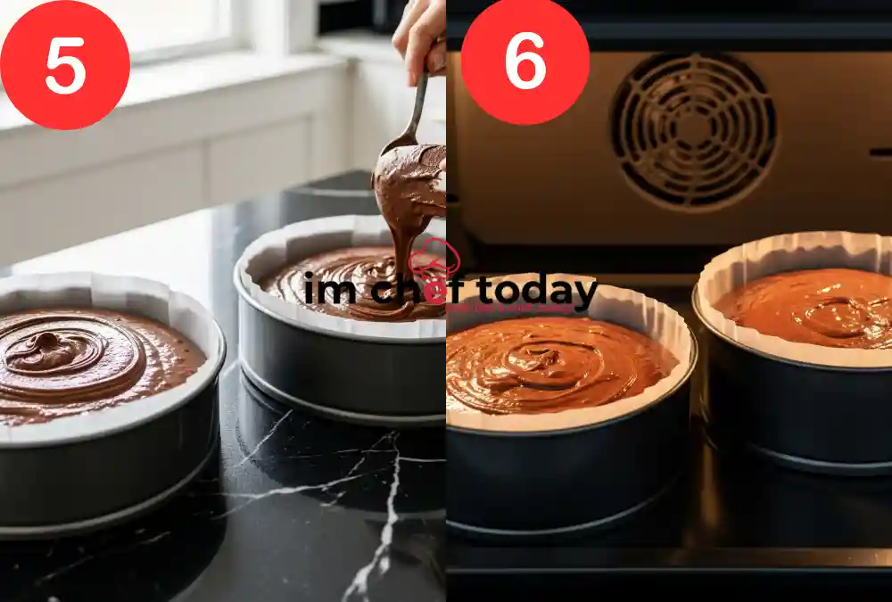 recipe zucchini cake chocolate baking inside oven